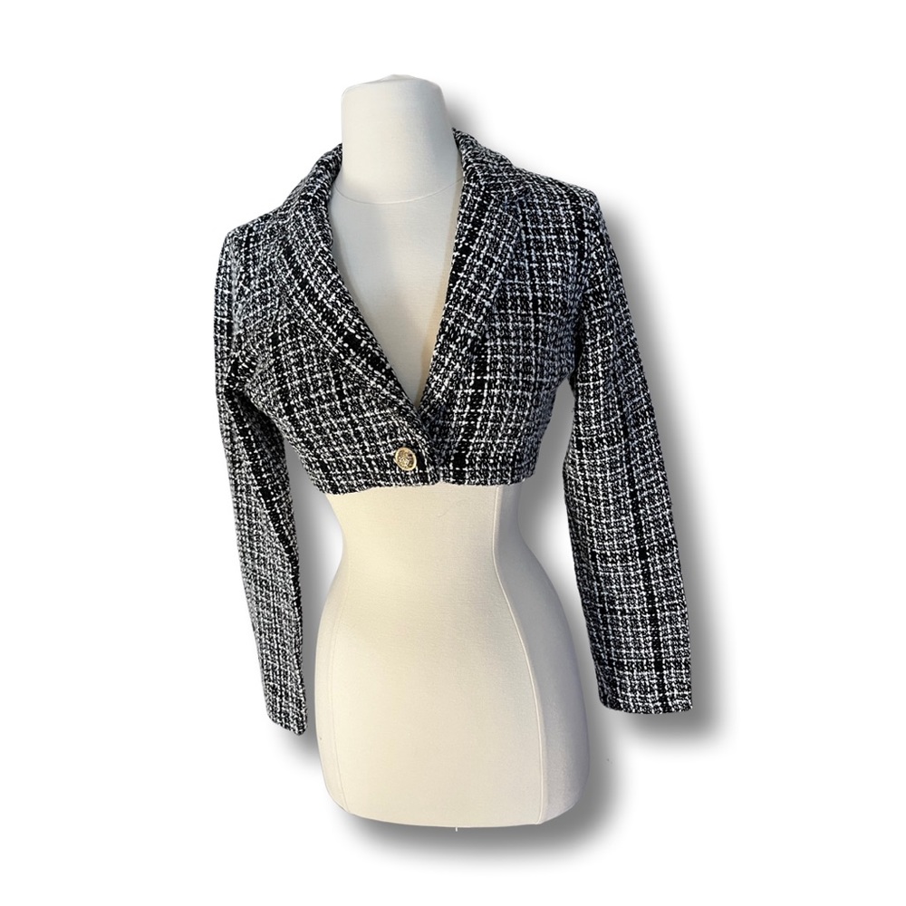 Crop Blazer with Long Sleeve